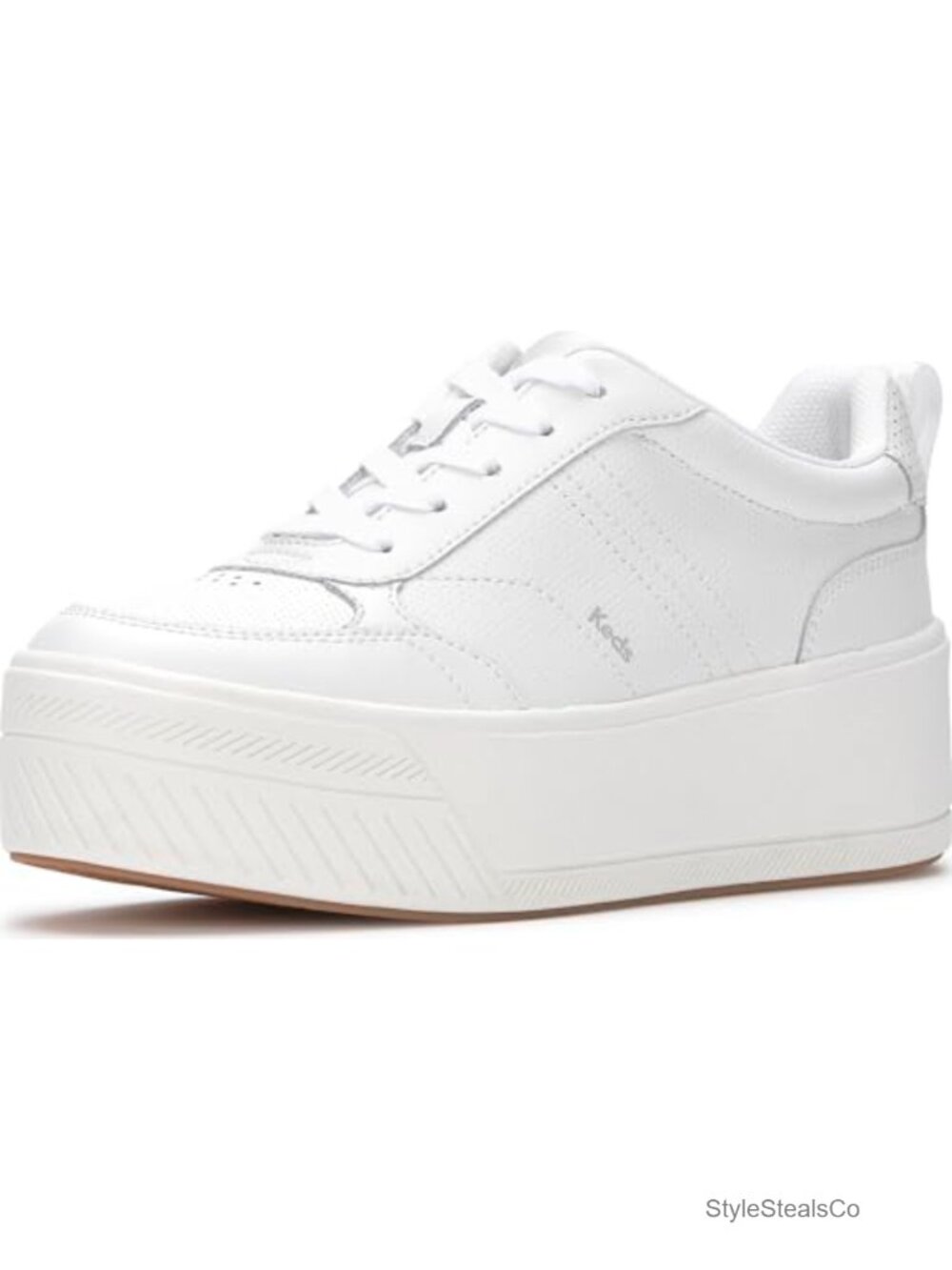 Keds Skyler Lace Up Platform Sneakers - Leather, 1.5" Platform